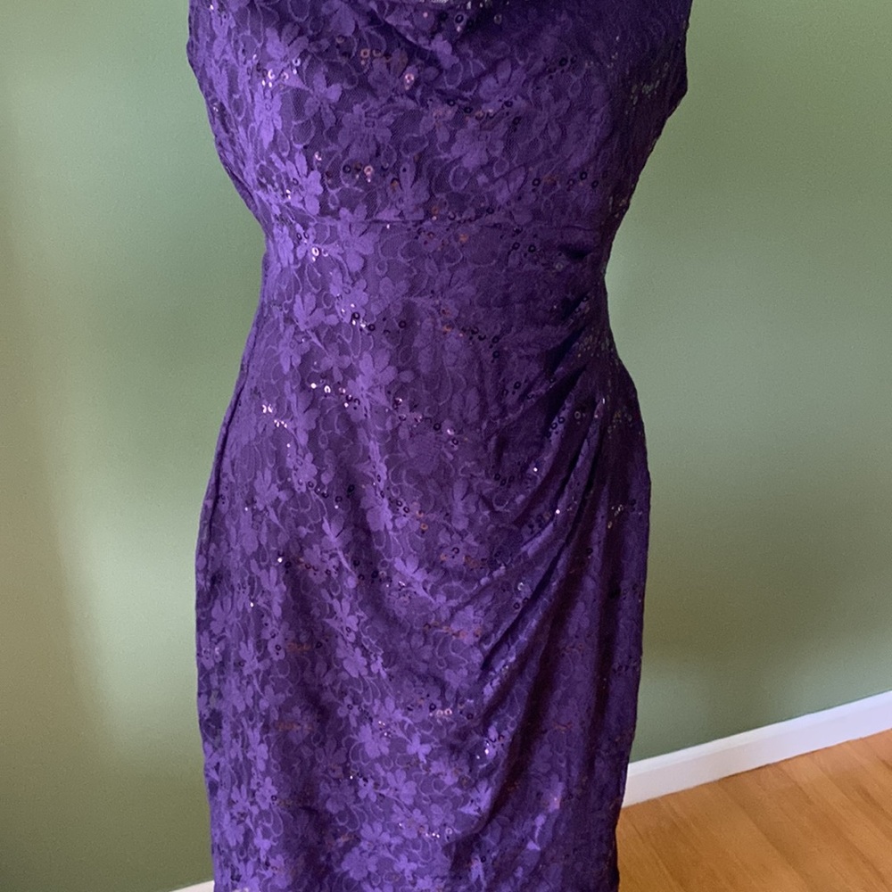 Ralph Lauren Purple Lace Dress sz 8 - Picture 3 of 7
